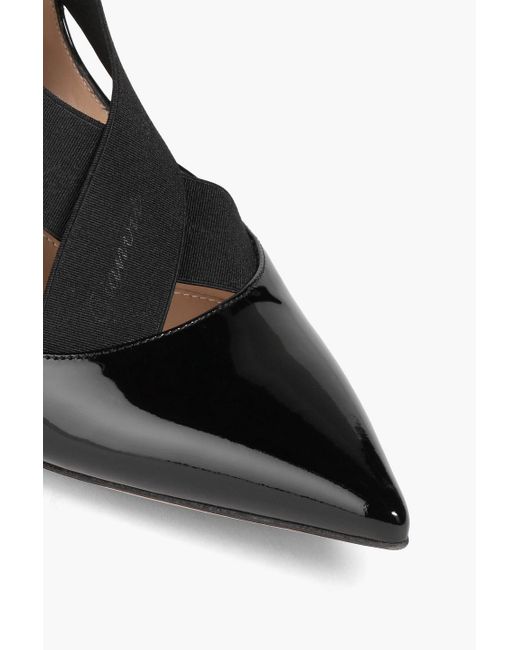 Gianvito Rossi Syrah Patentleather Slingback Pumps in Black Lyst