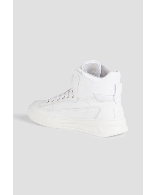 Acne White Leather High-top Sneakers for men