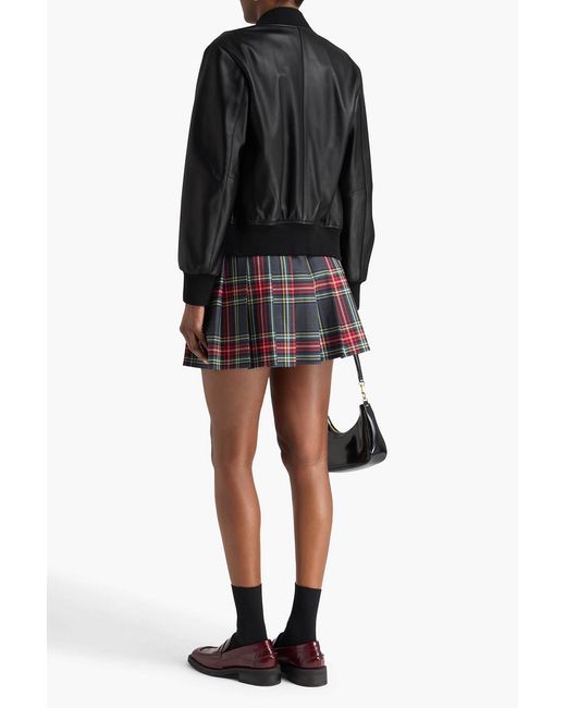 Bally Black Leather Bomber Jacket