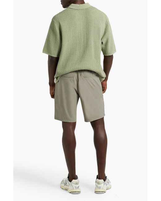 Rag & Bone Green Nolan Pointelle-knit Cotton-blend Polo Shirt for men