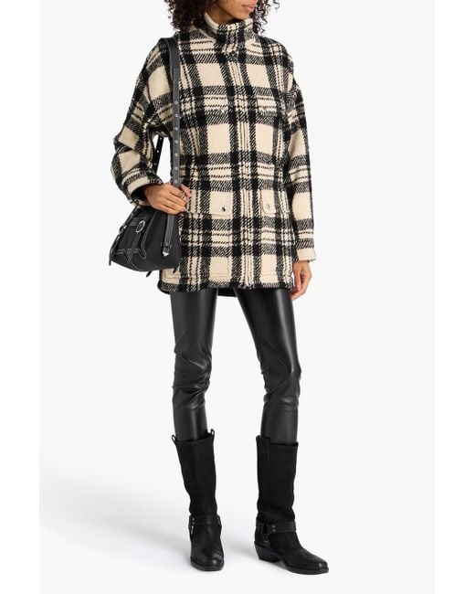 IRO Black Jacke aus tweed aus einer wollmischung mit karomuster