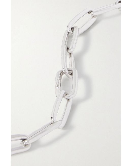 Jil Sander White Lonely Heart-Tone Necklace