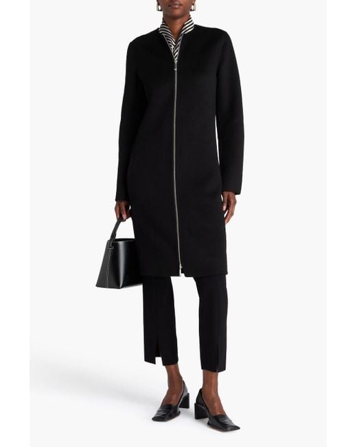Totême  Black Wool-felt Coat