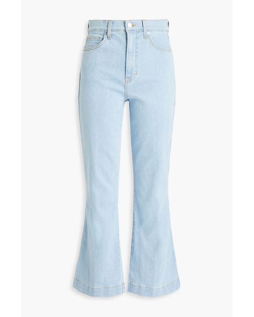 Veronica Beard Blue High-rise flared jeans