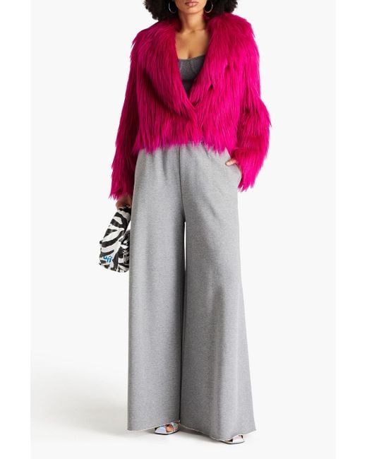 Stand Studio Pink Faux Fur Jacket