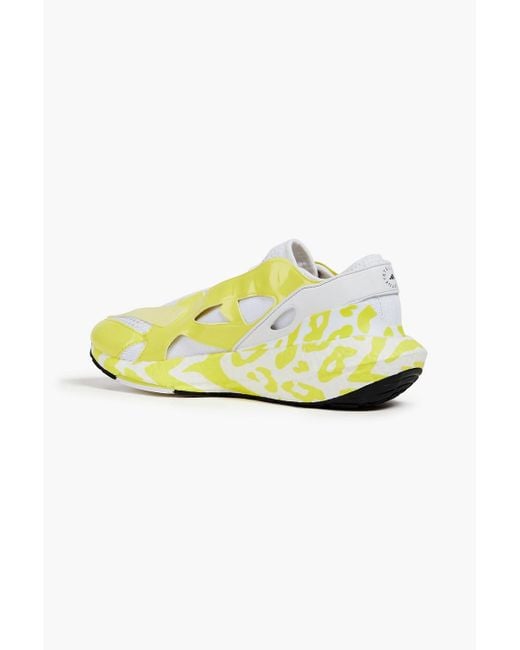 Adidas By Stella McCartney Yellow Ultraboost 22 Printed Stretch-knit, Mesh And Faux Patent-leather Sneakers