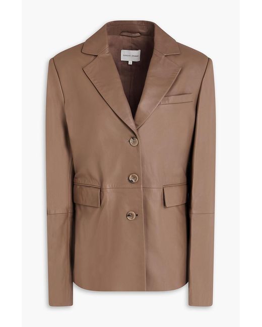 Loulou de Saison Brown Aldo Leather Blazer