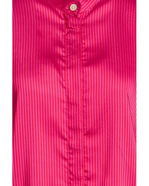 Isabel Marant Pink Ilda Striped Crepe De Chine Shirt
