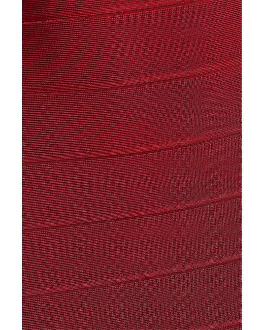 Hervé Léger Red Robe aus bandage mit cut-outs
