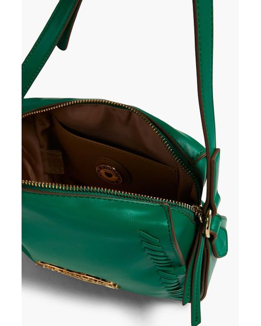 Love Moschino Green Faux Leather Shoulder Bag