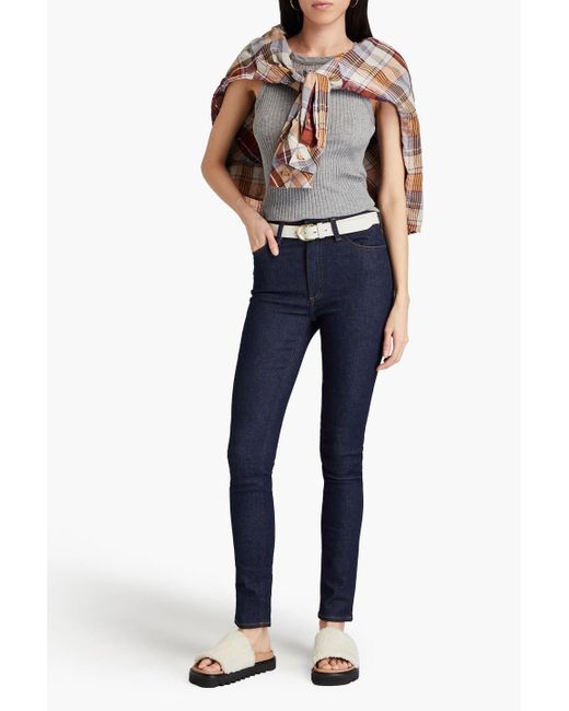 Acne Blue Mid-rise Skinny Jeans