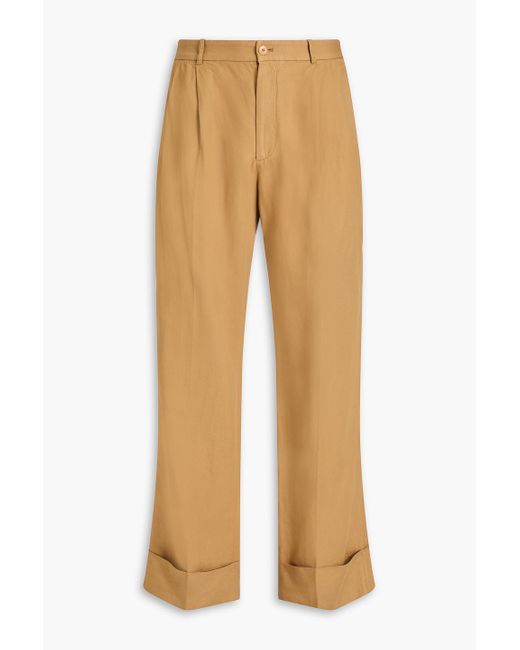 Acne Natural Cotton And Linen-blend Twill Pants for men