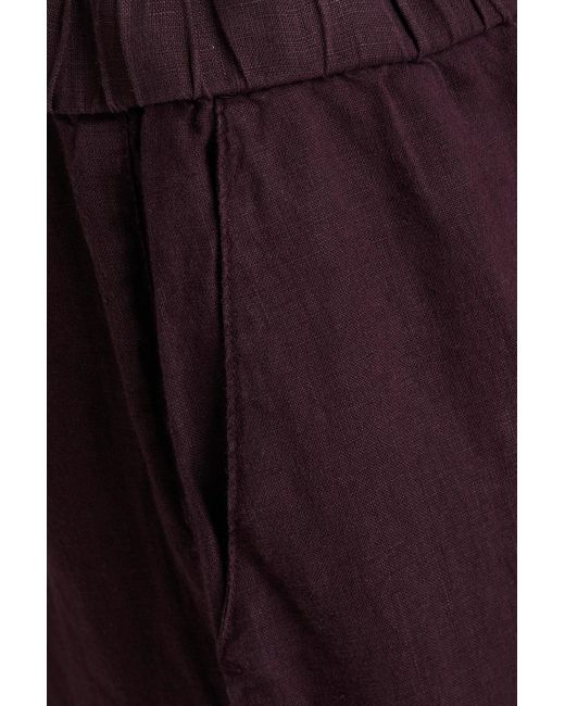 James Perse Purple Linen Shorts