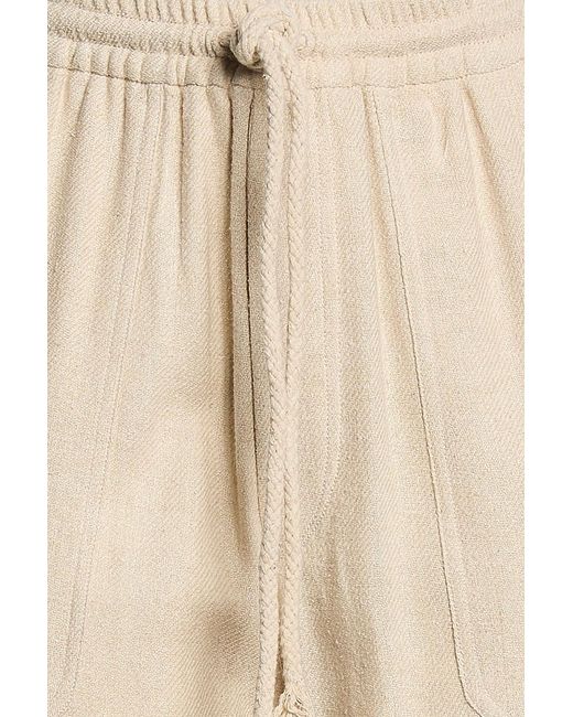Isabel Marant Natural Viamo Silk Tapered Pants