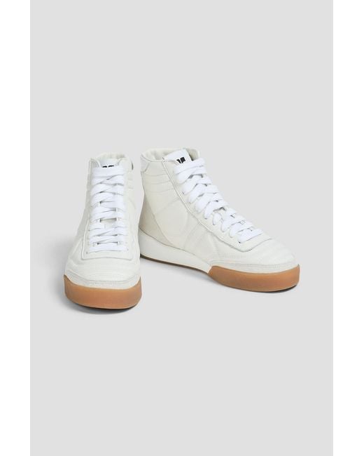 Courreges White Club 02 Leather High-Top Sneakers