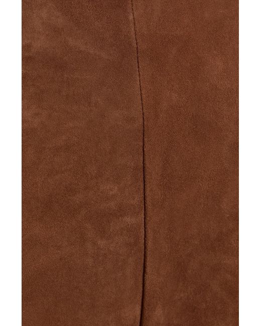 Theory Brown Suede Bootcut Pants