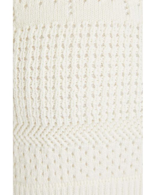 FRAME White Crochet-knit Bra Top
