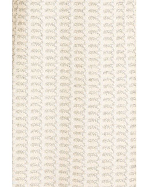 Missoni White Metallic Crochet-Knit Midi Dress