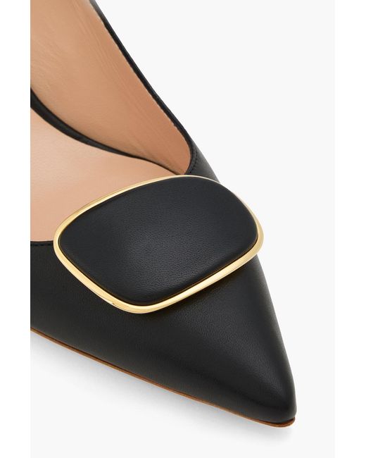 Rupert Sanderson Black New Nada Double Pebble Leather Pumps