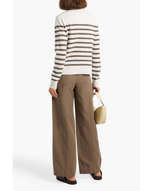 Vince Natural Canvas Wide-Leg Pants