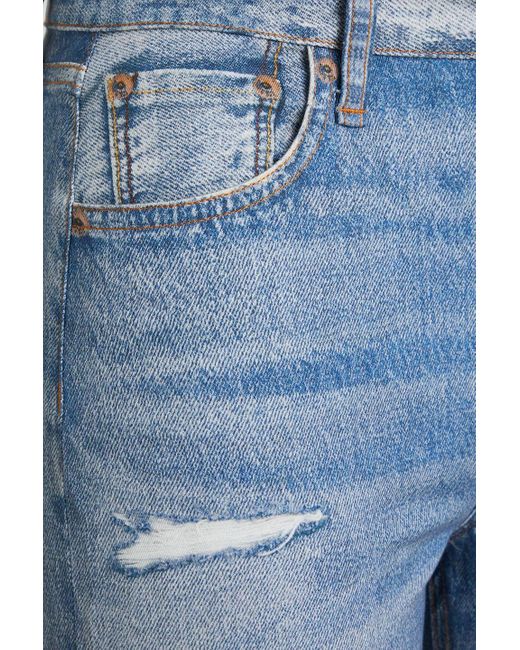 Rag & Bone Blue Miramar Printed Stretch-twill Slim-leg Pants