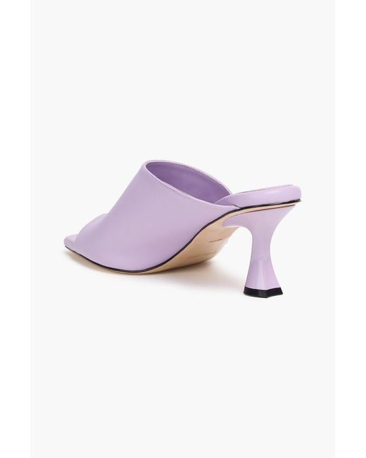 STUDIO AMELIA Purple Ida 70 Leather Mules