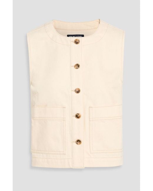 Veronica Beard Natural Ording Denim Vest