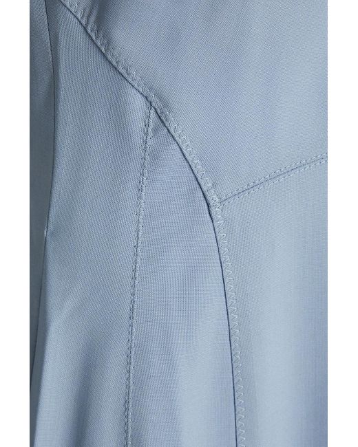 Jacquemus Blue Palmi maxikleid aus stretch-wolle mit twist-detail und cut-outs