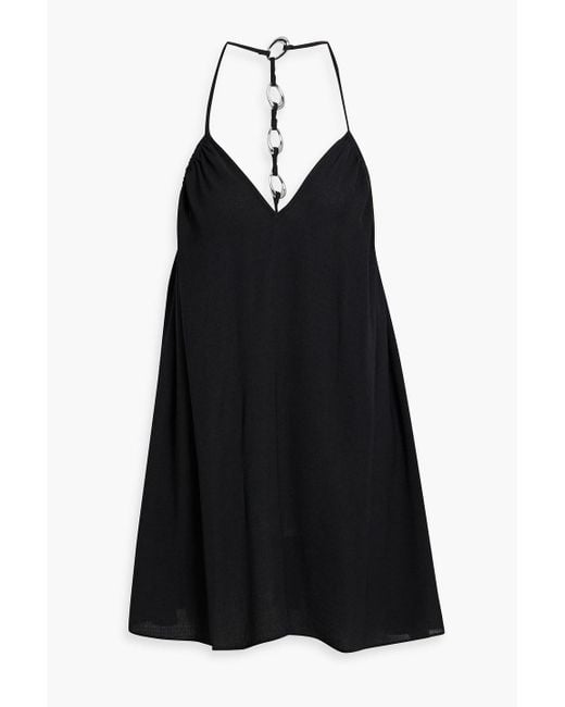 Jonathan Simkhai Black Vicki Embellished Gauze Mini Dress