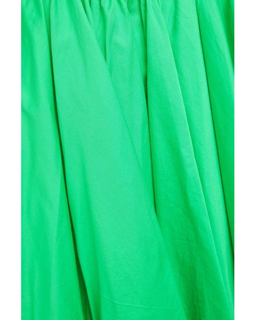 Aje. Green Colette Cutout Cotton-poplin Mini Dress