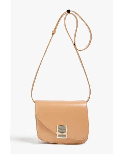 Ferragamo White Fiamma Leather Cross-Body Bag