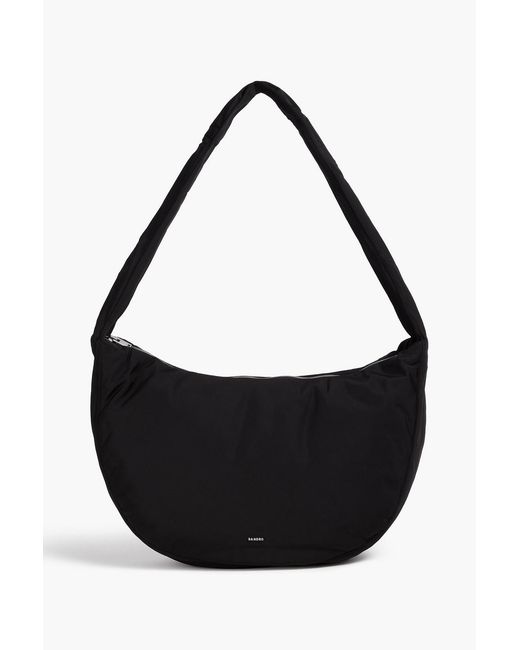 Sandro Black Shell Messenger Bag for men