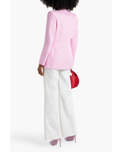 Victoria Beckham Pink Cotton-twill Blazer