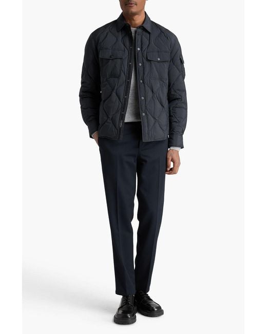 Rag & Bone Black Dane Quilted Shell Overshirt for men