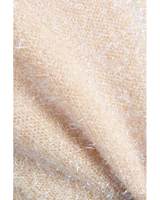 Tory Burch White Strickpullover mit metallic-effekt