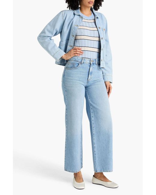 Claudie Pierlot Blue High-rise Straight-leg Jeans