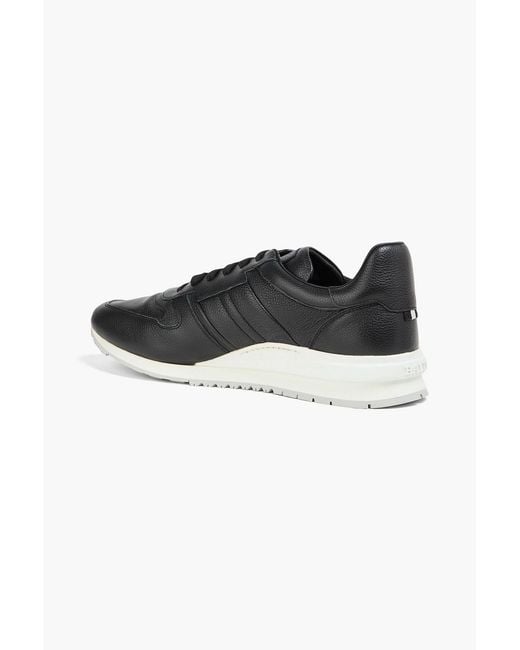 Bally Black Asler Pebbled-Leather Sneakers for men