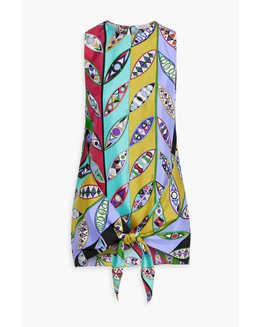 Emilio Pucci White Printed Silk Top