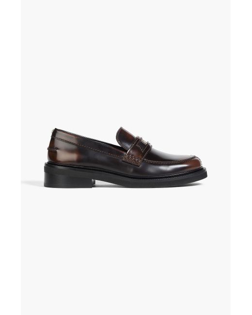 Maje Black Loafers aus leder