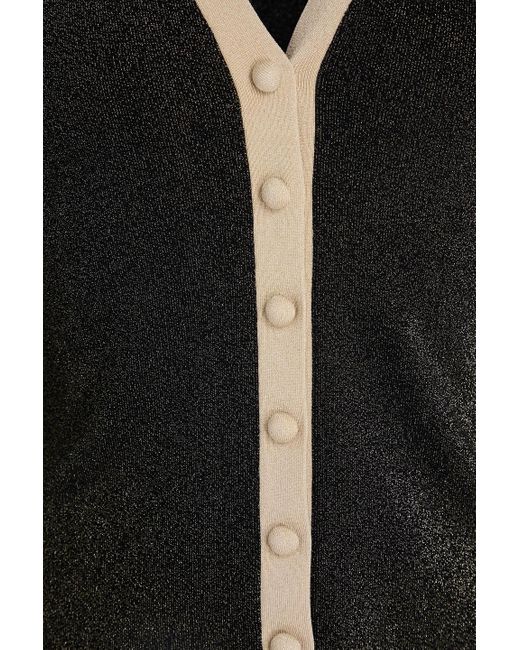 Zimmermann Black Metallic Knitted Cardigan