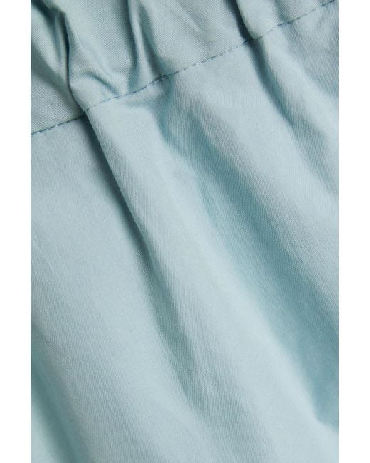 Loulou Studio Blue Flared Cotton-poplin Midi Skirt