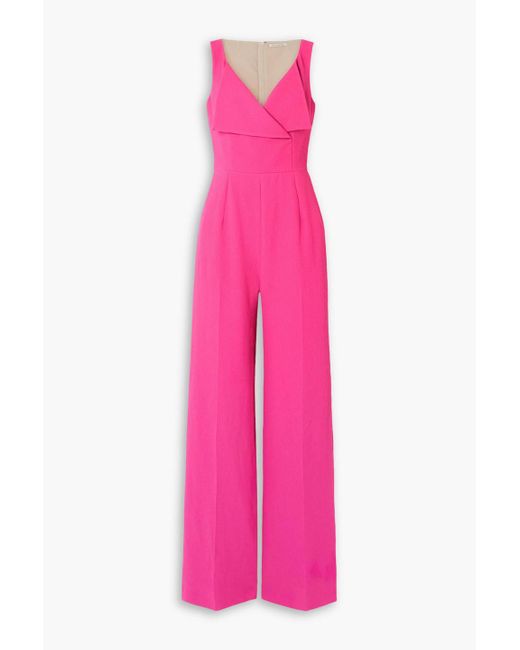 Emilia Wickstead Pink Antica Crepe Jumpsuit