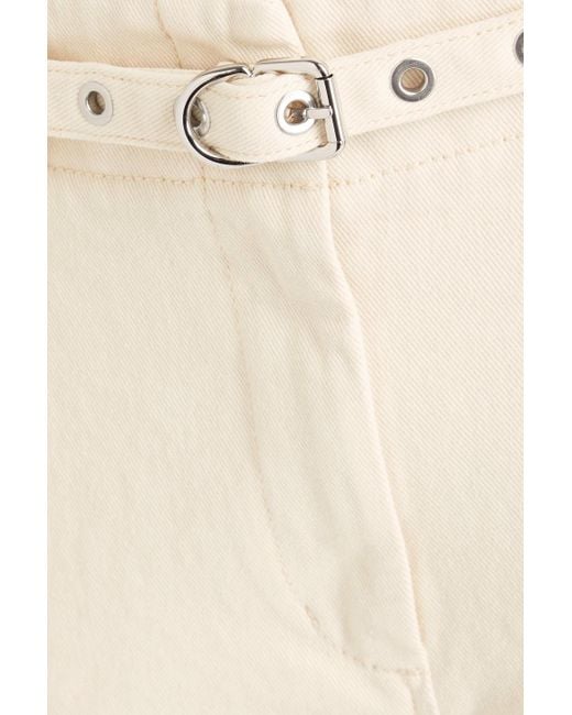 3.1 Phillip Lim Natural Hoch sitzende kick-flare-jeans mit gürtel
