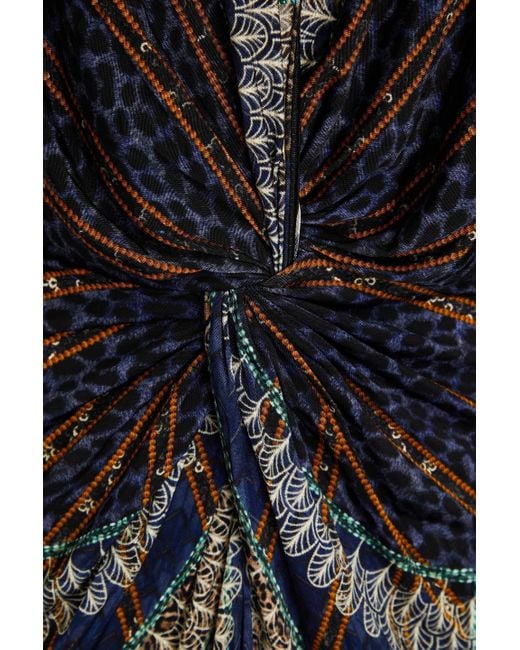 Camilla Black Crystal-embellished Printed Stretch-jersey Maxi Dress