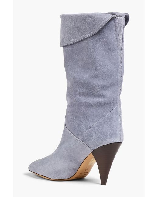 Isabel Marant Blue Lestee Suede Ankle Boots
