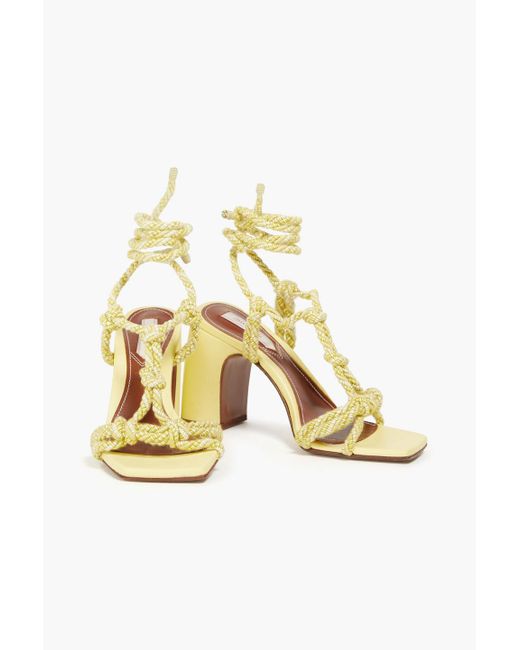 Zimmermann Knotted Metallic Cord Sandals