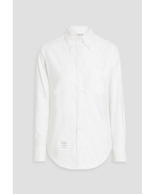 Thom Browne White Cotton Oxford Shirt