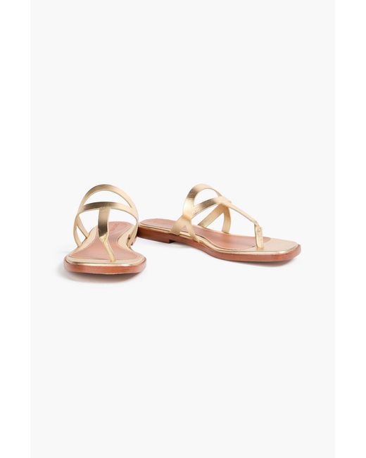 Zimmermann Metallic Leather Sandals