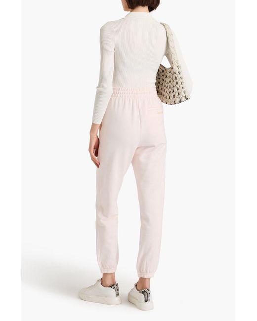 Zimmermann Pink French Cotton-blend Terry Track Pants
