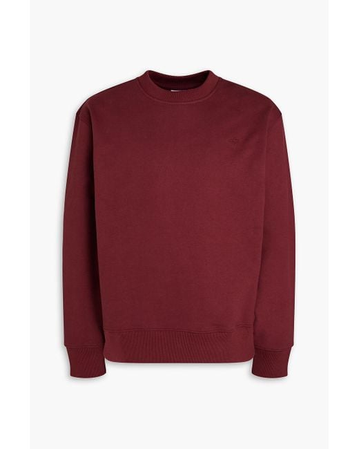 Adidas Originals Red French Cotton-terry Sweatshirt for men